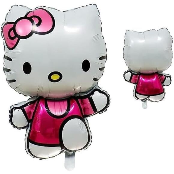 Hello Kitty Birthday Party Decor Set, 24pcs Banner and Foil Balloons Party Kit - Picture 3 of 6